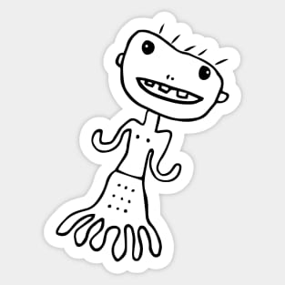 Reggie The Nipple Alien Man Sticker